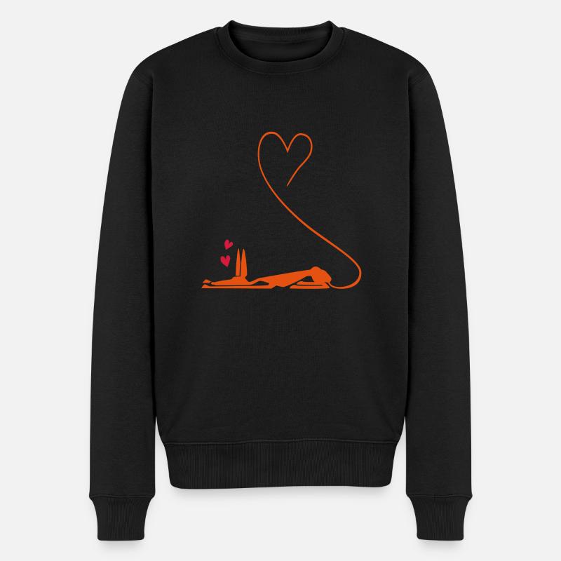 podi love - Männer Premium Bio Pullover - Schwarz