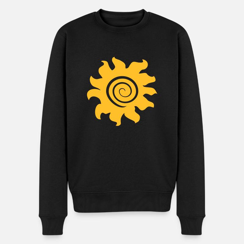 sonne - Männer Premium Bio Pullover - Schwarz