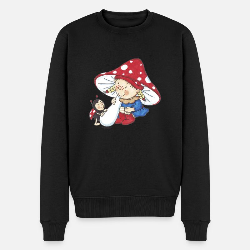 Wichtel_06 - Männer Premium Bio Pullover - Schwarz