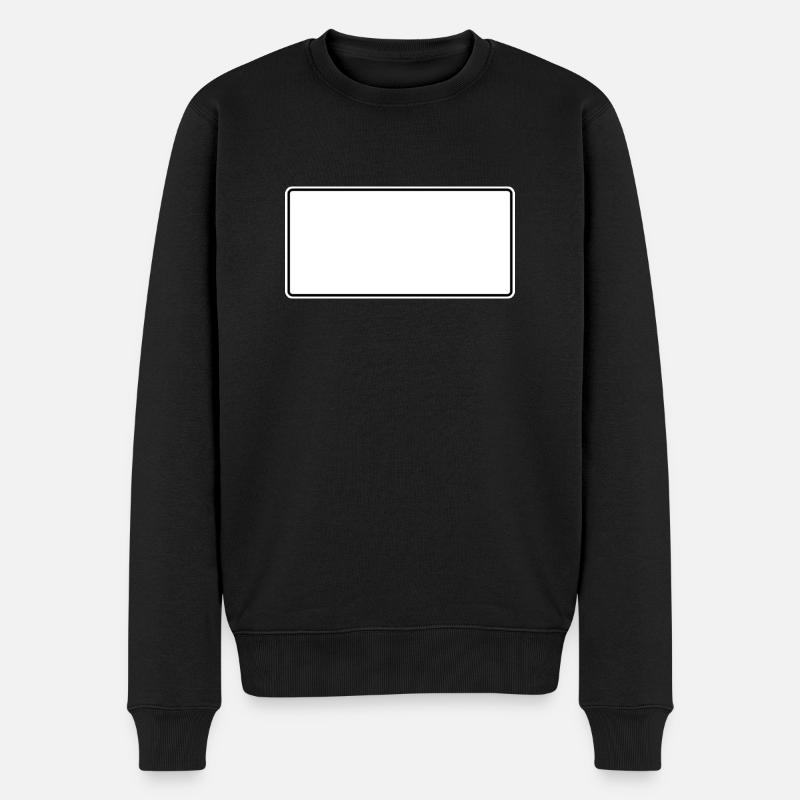 Hohes Ortsschild Vorlage zum selbst gestalten - Männer Premium Bio Pullover - Schwarz