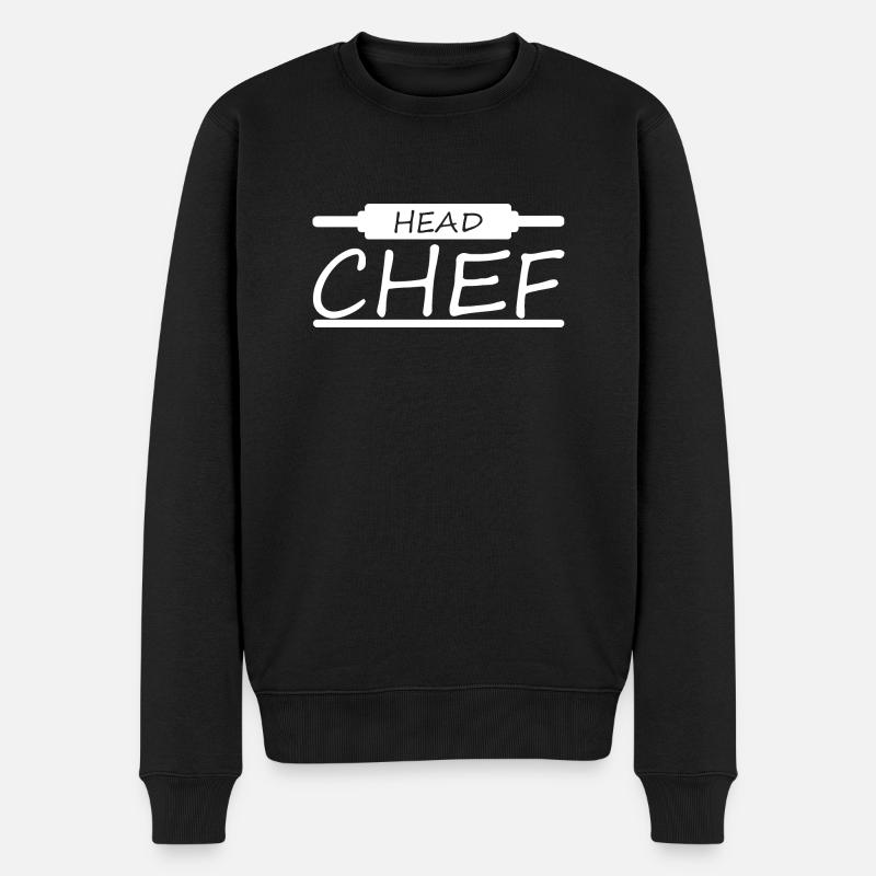 Kochen backen Food Kitchen - Männer Premium Bio Pullover - Schwarz