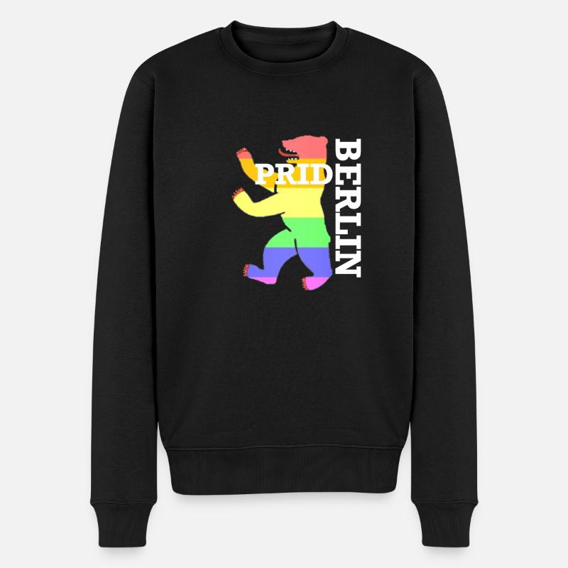LGBT Berlin Pride Bear - Pull Premium bio Homme - noir