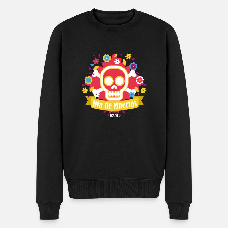dia de muertos red - Pull Premium bio Homme - noir
