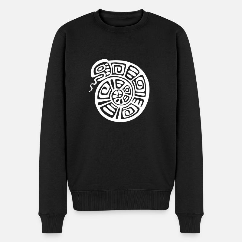 Kultur der Inkas, Schlange - Männer Premium Bio Pullover - Schwarz
