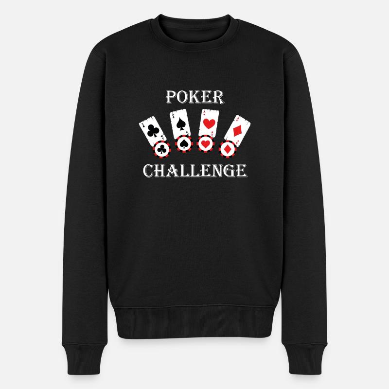 Défi Poker - Pull Premium bio Homme - noir