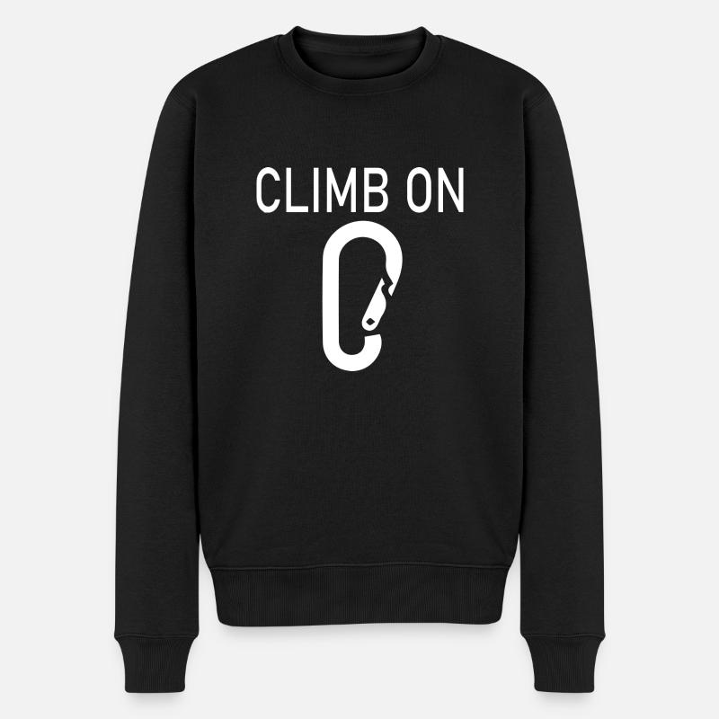 climbing - Männer Premium Bio Pullover - Schwarz