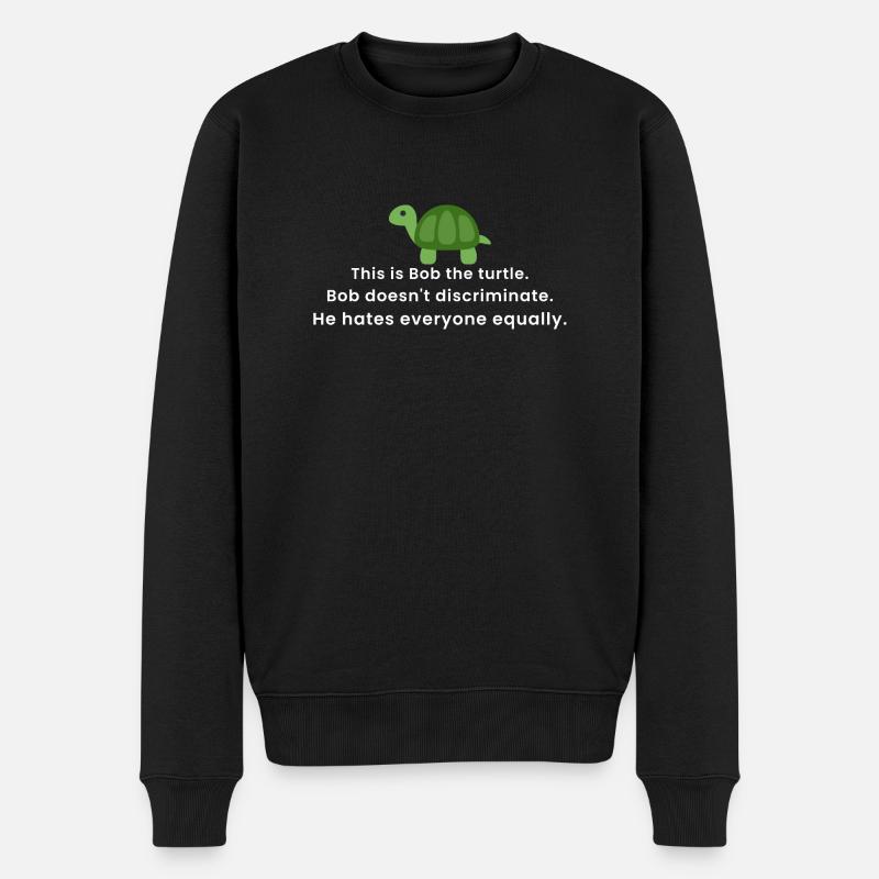 Bob die Schildkröte - Männer Premium Bio Pullover - Schwarz