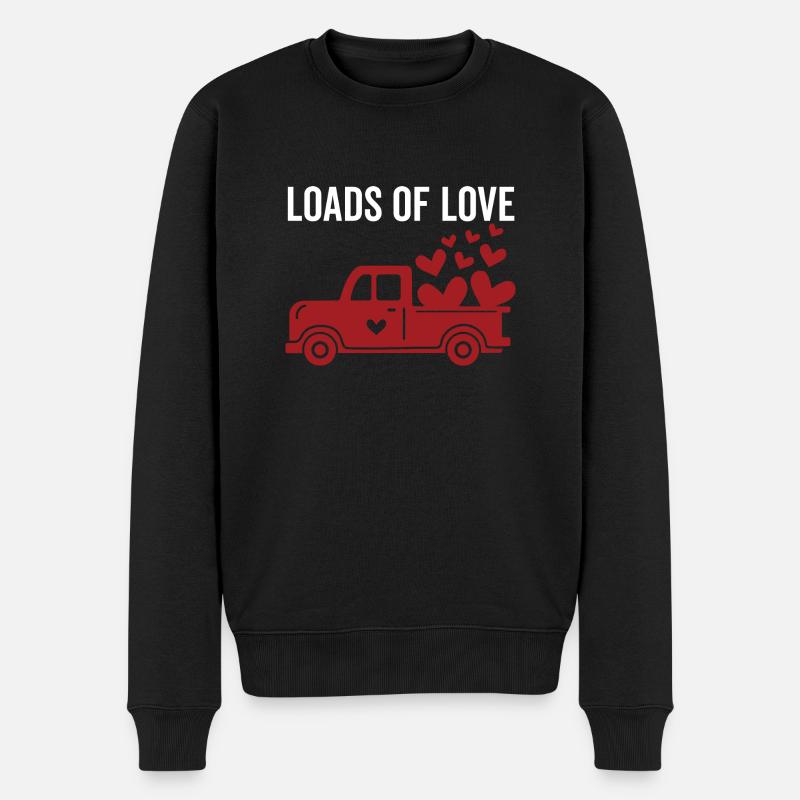Viel Liebe - Männer Premium Bio Pullover - Schwarz