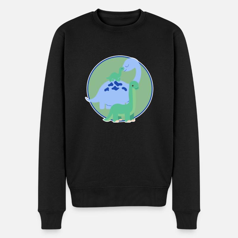 Famille de dinosaures mignons - Pull Premium bio Homme - noir