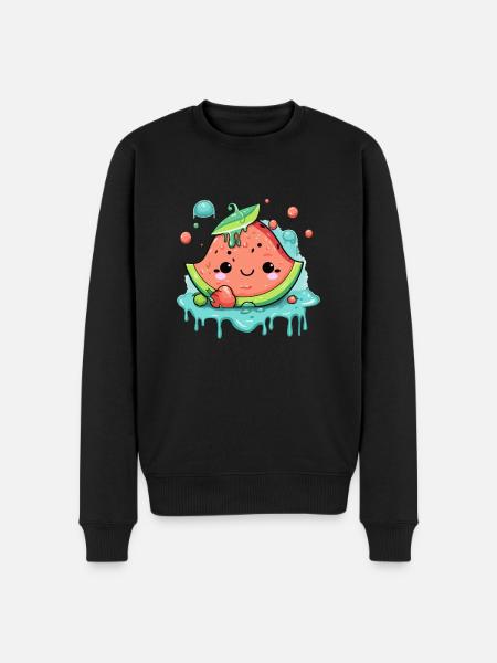 Eli pastèque Kawaii - Pull Premium bio Homme - noir
