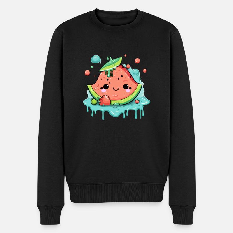 Eli pastèque Kawaii - Pull Premium bio Homme - noir