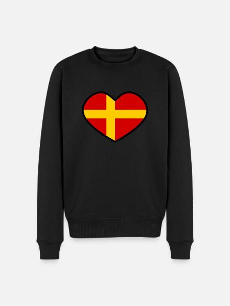 Skåne heart - Men's Premium Organic Jumper - black