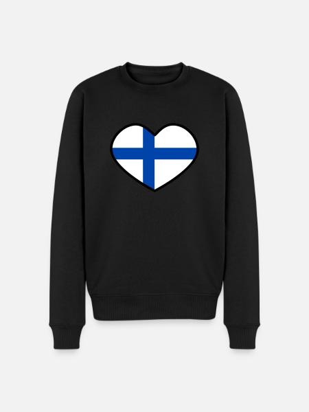 Finland - Men's Premium Organic Jumper - black