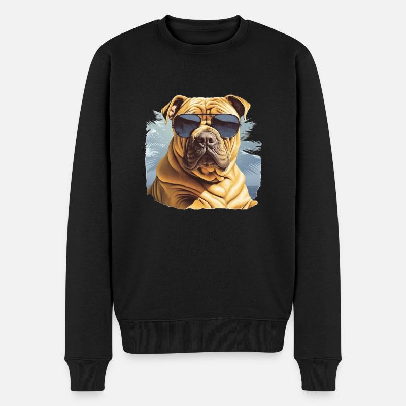 Shar Pei chinois - Pull Premium bio Homme - noir