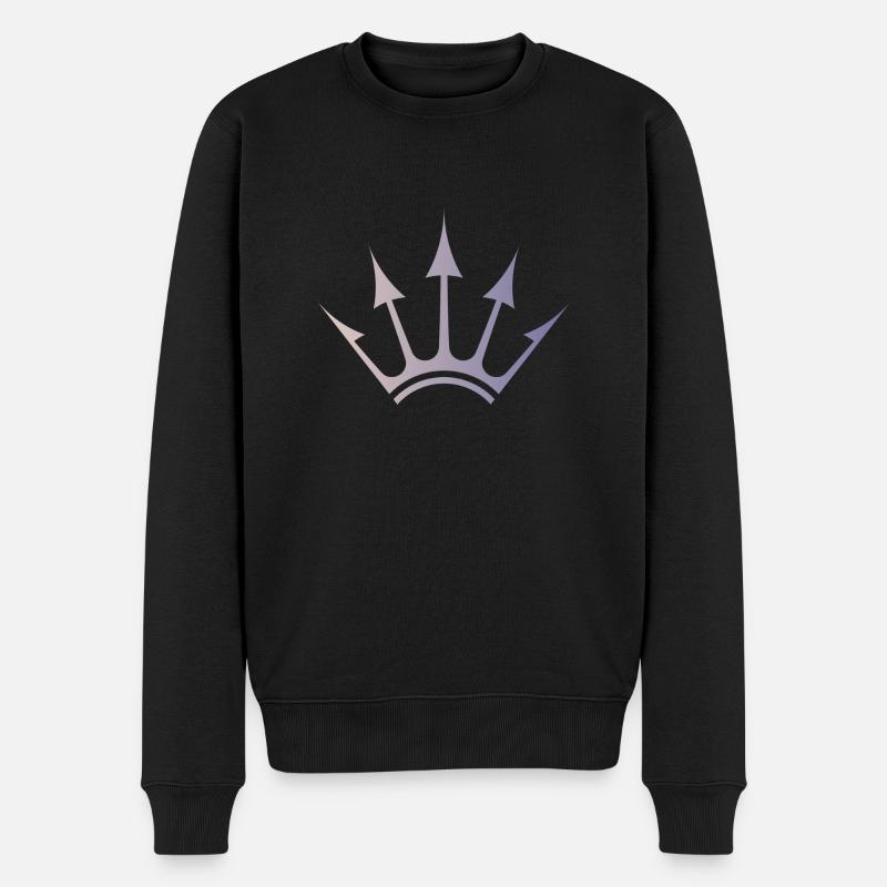 Fünfzack Logo - Männer Premium Bio Pullover - Schwarz