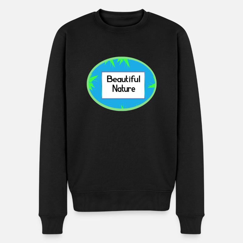 Beautiful Nature - Männer Premium Bio Pullover - Schwarz