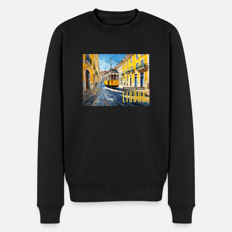 Cheira Lisboa, La nostalgie de Lisbonne de Franky - Pull Premium bio Homme - noir
