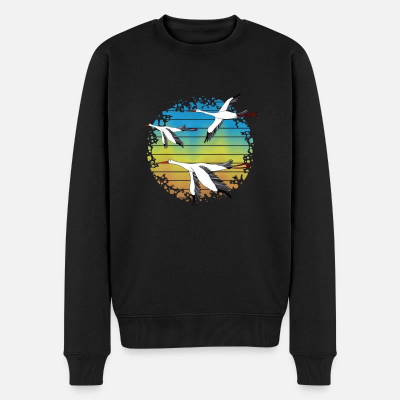 Cigognes - Pull Premium bio Homme - noir