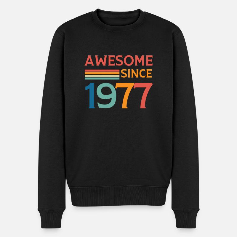 Awesome since 1977 - Pull Premium bio Homme - noir