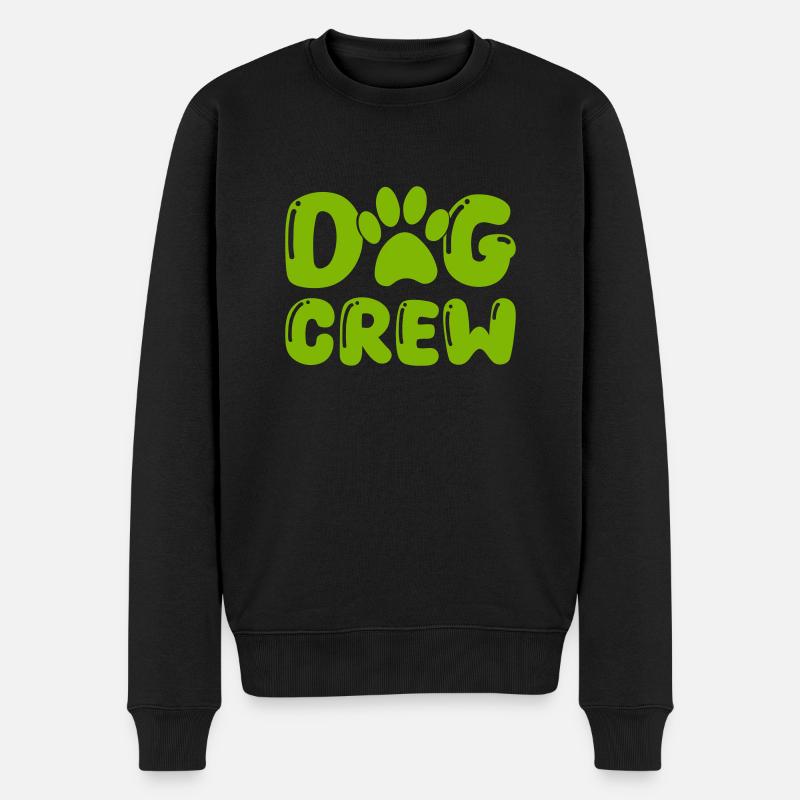 Chien Patte Crew 01 - Pull Premium bio Homme - noir