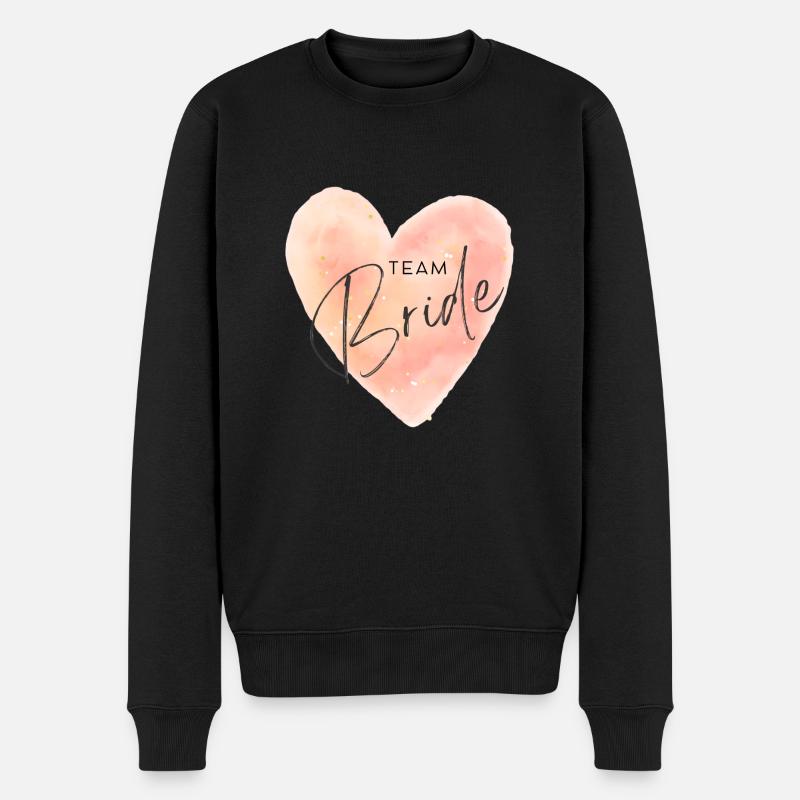 Team Bride - Männer Premium Bio Pullover - Schwarz
