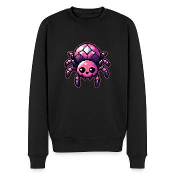 Cute Pixel Spider - Men's Premium Organic Jumper - black - Front - Nico (187cm)