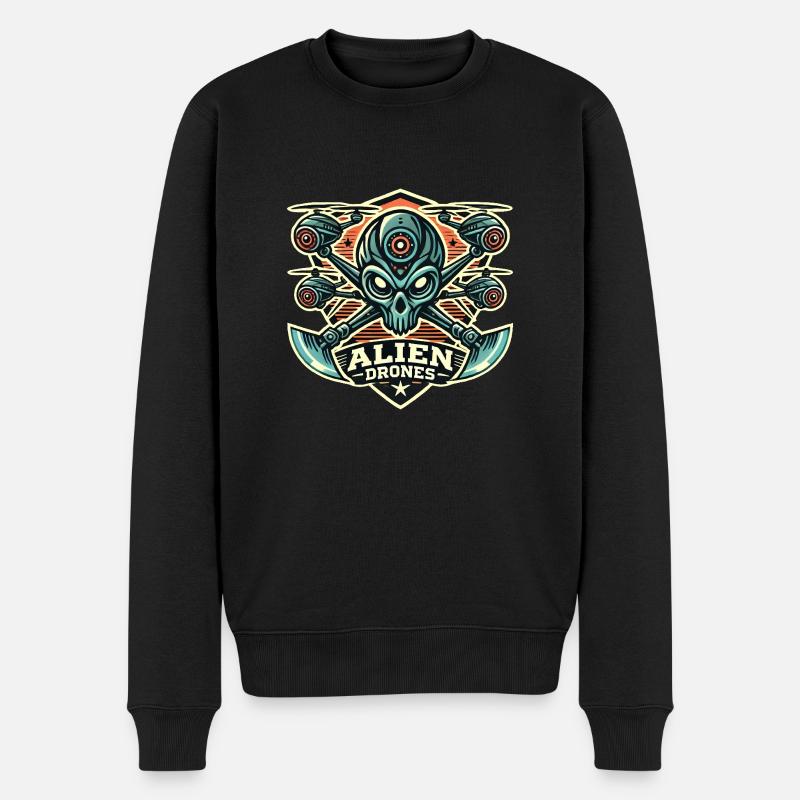 Logo des drones extraterrestres - Pull Premium bio Homme - noir