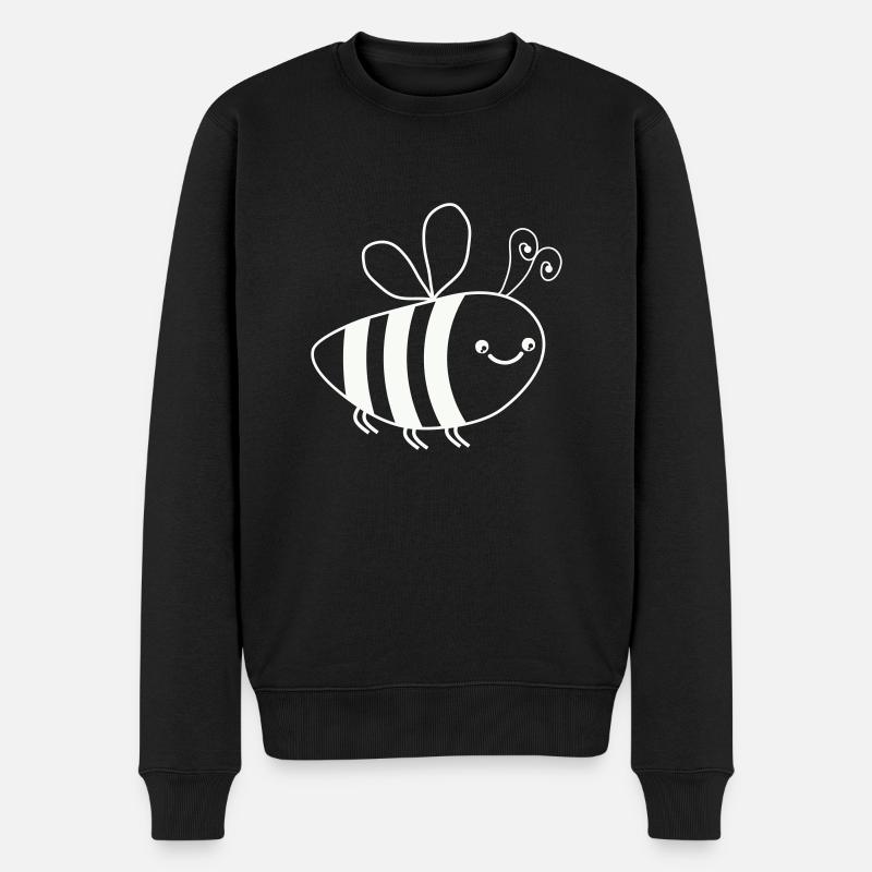 biene - Männer Premium Bio Pullover - Schwarz