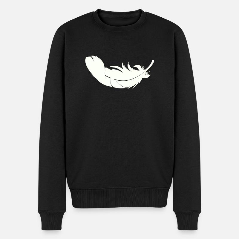 feder - Männer Premium Bio Pullover - Schwarz