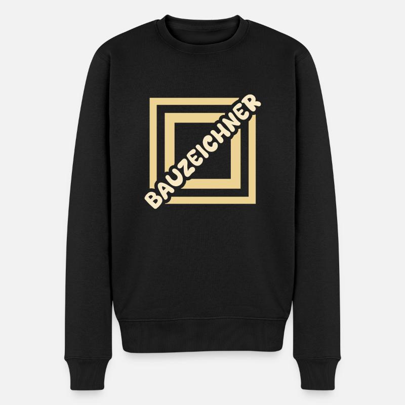 Bauzeichner - Männer Premium Bio Pullover - Schwarz
