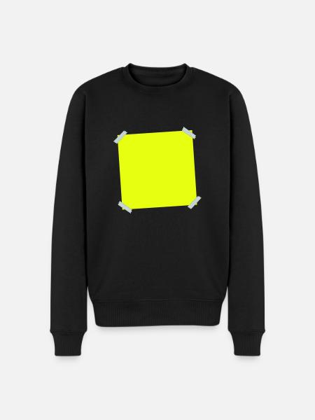 Post it - Männer Premium Bio Pullover - Schwarz