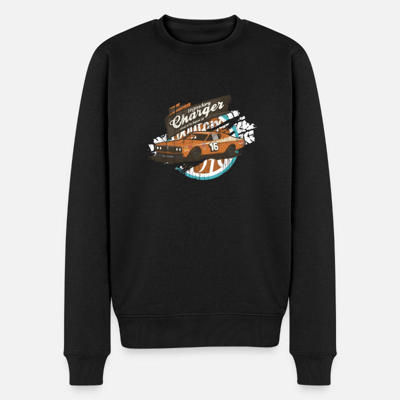 "Legendary Charger" - Männer Premium Bio Pullover - Schwarz