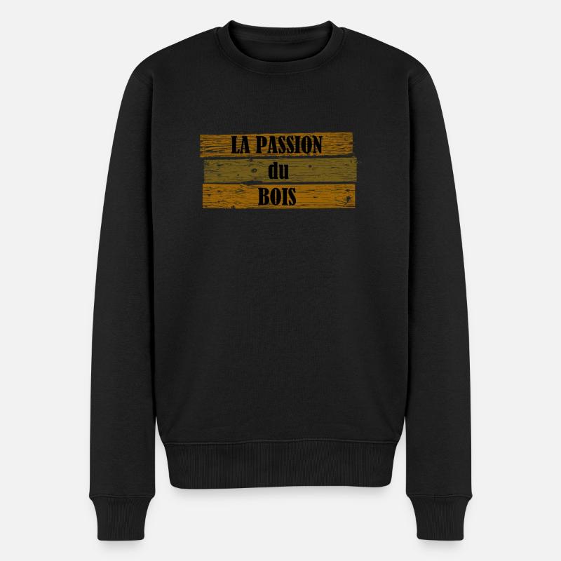 passion bois - Pull Premium bio Homme - noir