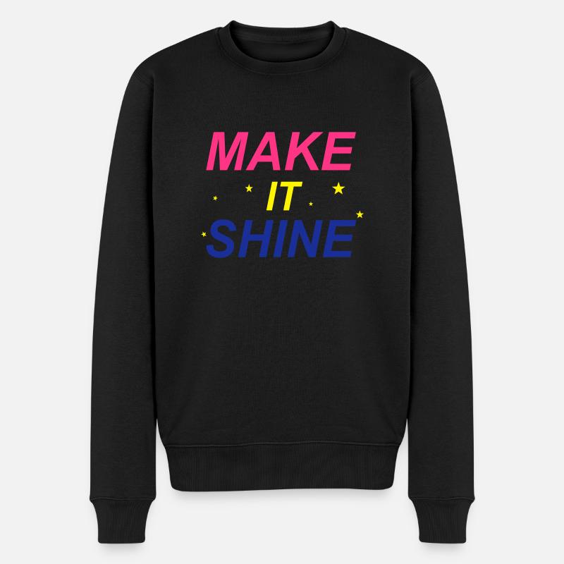 Make It Shine - Männer Premium Bio Pullover - Schwarz