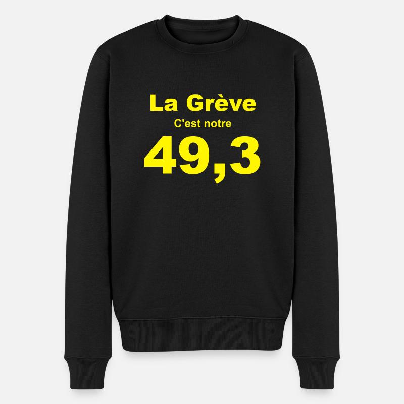 La grève - Pull Premium bio Homme - noir