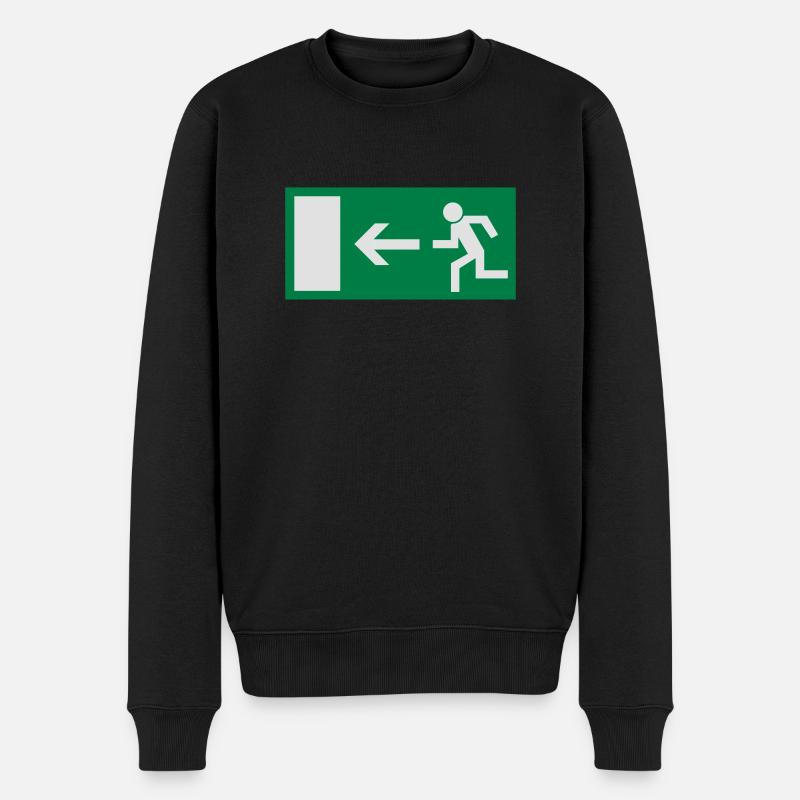 notausgang - Männer Premium Bio Pullover - Schwarz