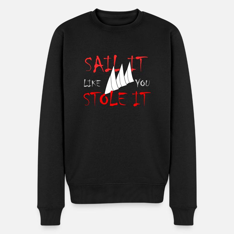 Naviguez comme vous l’avez volé - Pull Premium bio Homme - noir