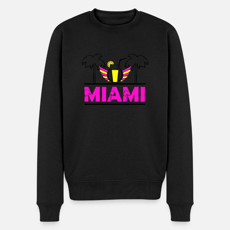 miami - Männer Premium Bio Pullover - Schwarz