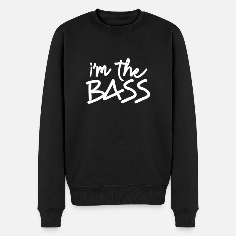 im the bass - Männer Premium Bio Pullover - Schwarz
