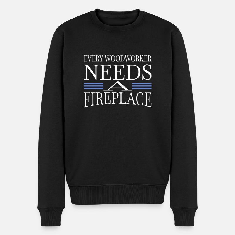 ébéniste présent blogueur tronçonneuse - Pull Premium bio Homme - noir