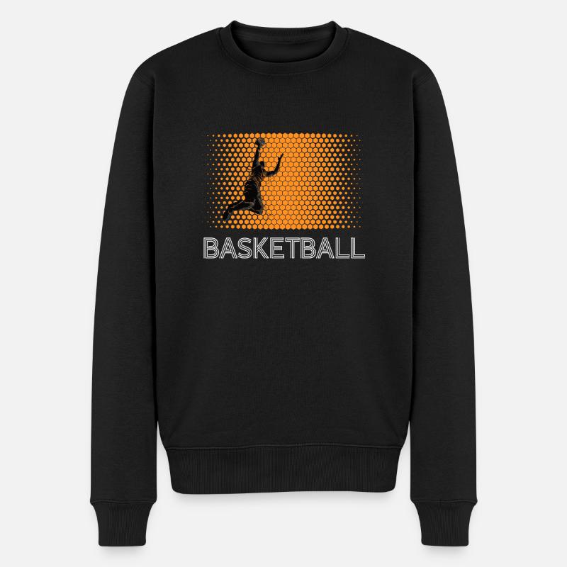 basketteur basketteur dunking - Pull Premium bio Homme - noir