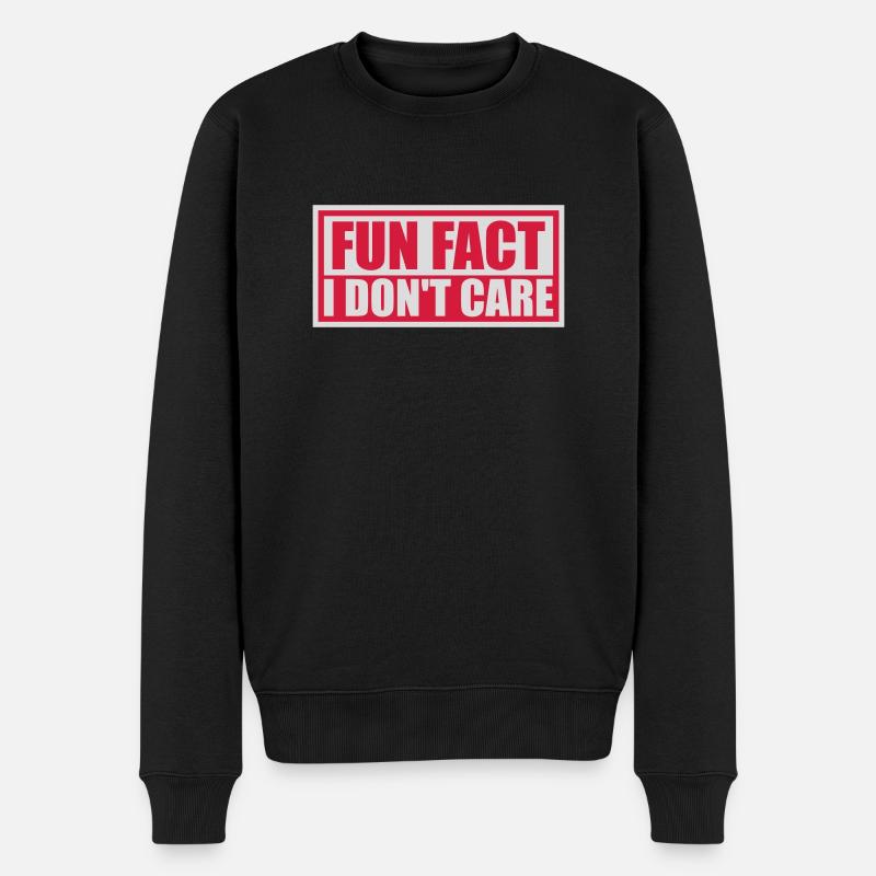 I don't care fact - Men's Premium Organic Jumper - black