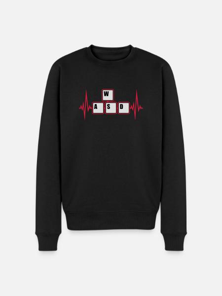WASD Keyboard Keys Gamer - Men's Premium Organic Jumper - black