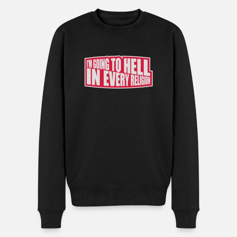 im going to hell - Männer Premium Bio Pullover - Schwarz