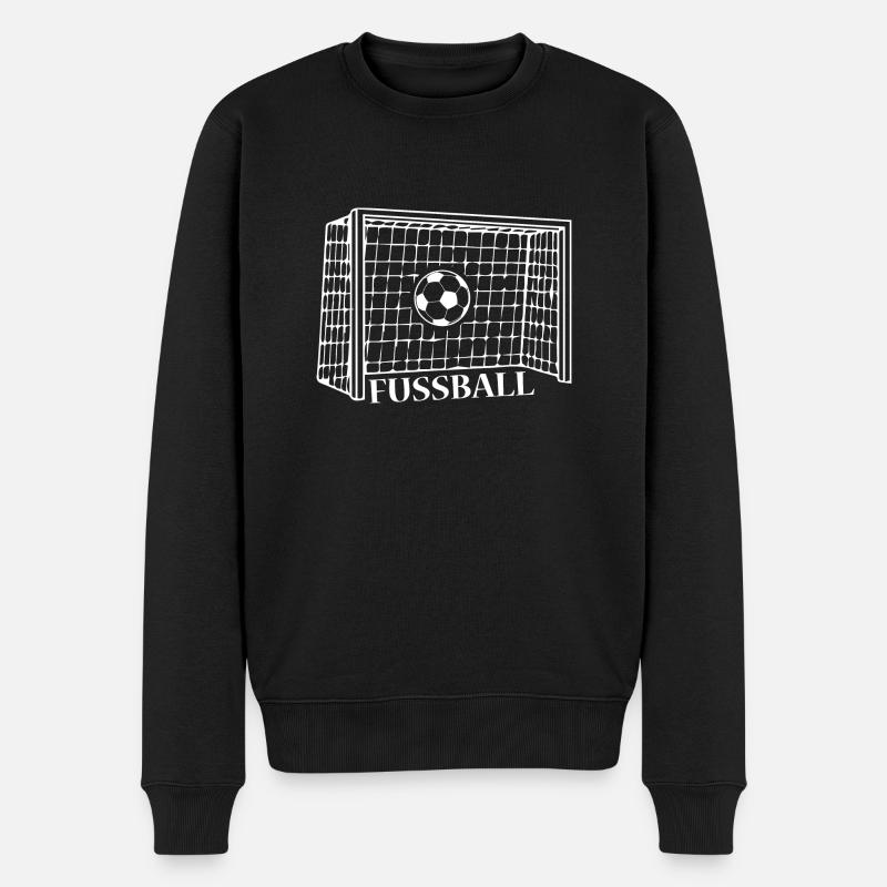 Fußball Soccer - Männer Premium Bio Pullover - Schwarz