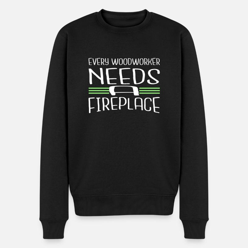bday cool bûcheronmenuiserie maçon - Pull Premium bio Homme - noir
