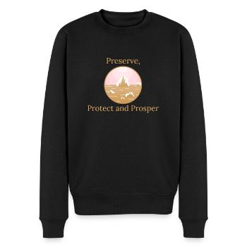 Preserve, Protect, Prosper - Men's Premium Organic Jumper - black - Front - Nico (187cm)