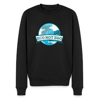 Eco not Ego - Men's Premium Organic Jumper - black - Front - Nico (187cm)