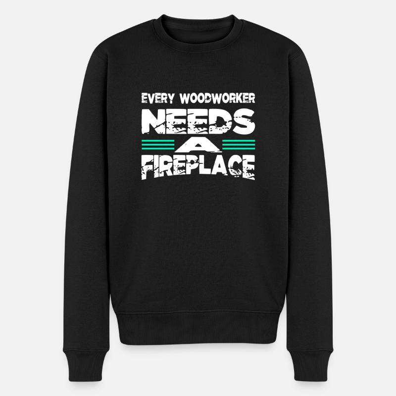 Bûcheron coolTravail du bois - Pull Premium bio Homme - noir