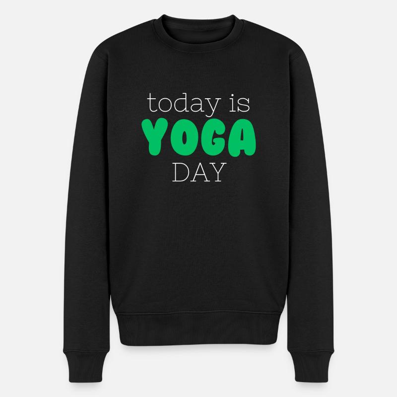 Journée internationale du yoga - Pull Premium bio Homme - noir